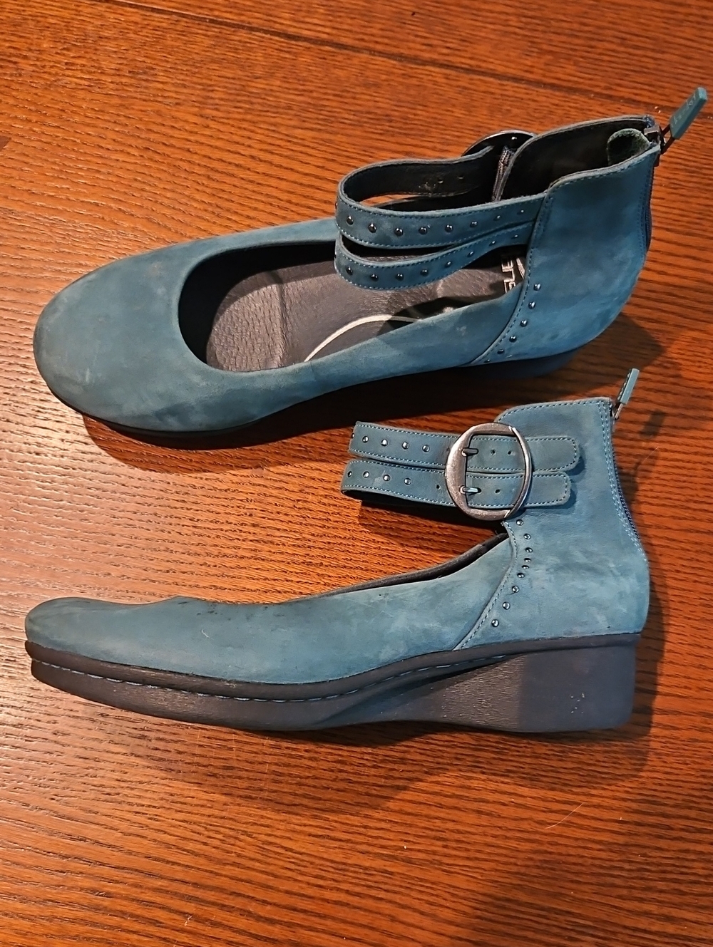 Dansko Teal Studded Suede Jenna
